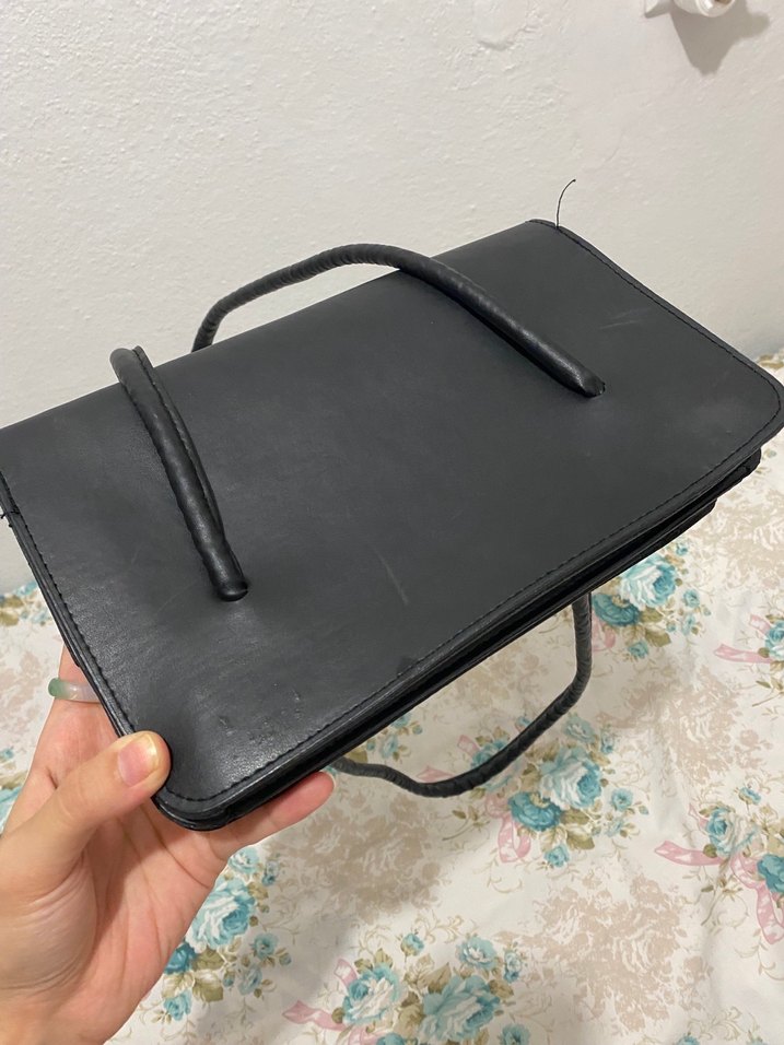 Siyah Deri Kadın Çanta - Görsel 3