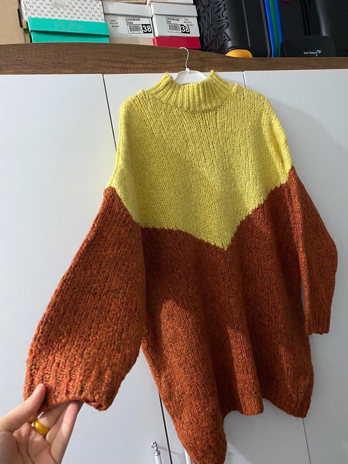 Yumuşak Örgü Bohem Kadın Kazak - Görsel 2