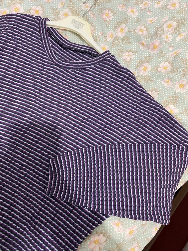 Mor Uzun Kolay Kesim Elbise - Görsel 5