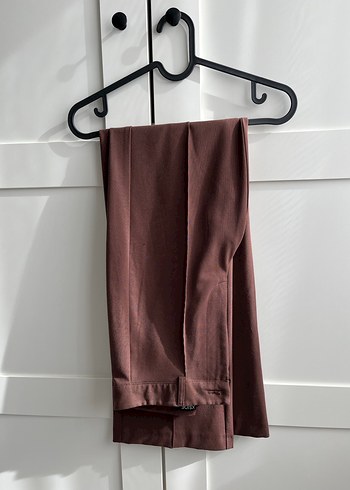 Düğmeli Kadın Kumaş Pantolon - Bej - Görsel 2