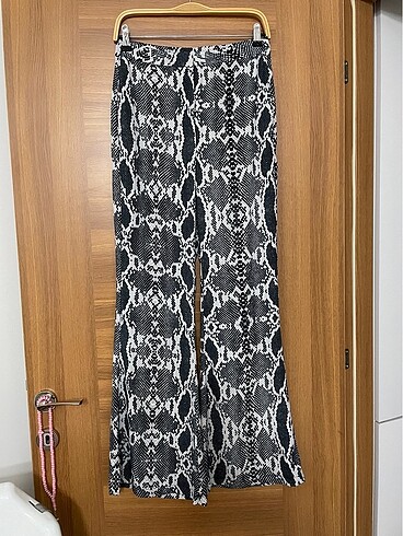 Cream&rouge marka desenli ispanyol paça pantalon