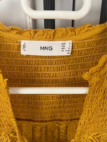 s Beden sarı Renk Mango elbise