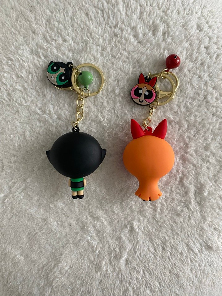Renkli Şişkin Powerpuff Kızlar Anahtarlık Seti - Görsel 2