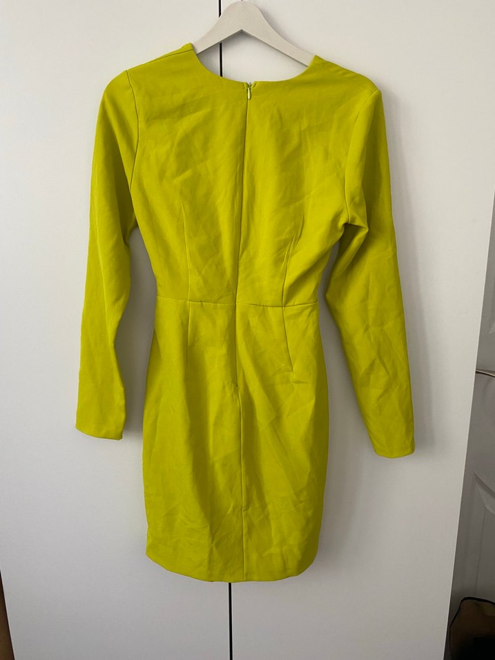 Yeşil Drapeli Kadın Abiye Elbise - Görsel 2