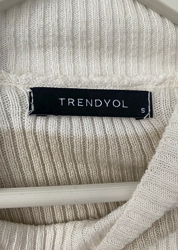 Çizgili Bej Yarım Balıkçı Triko Kazak - Görsel 3