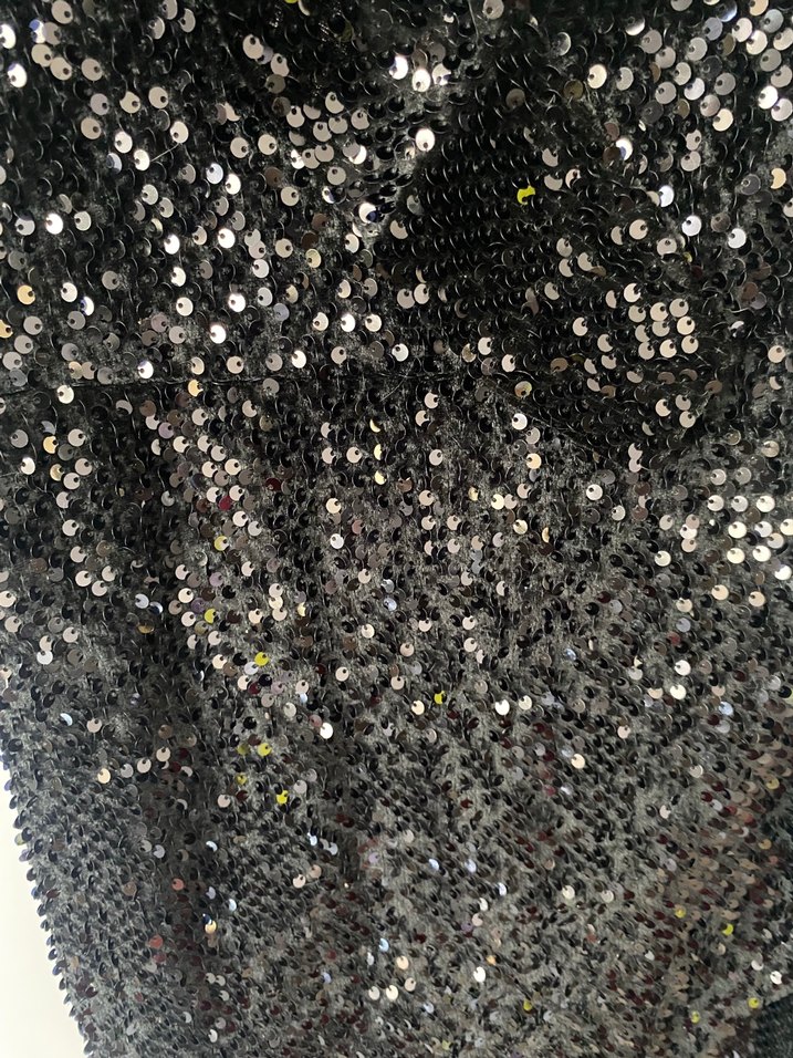 Siyah Payetli Parlak Mini Elbise - Görsel 3