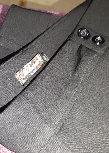 Diğer Bordo Kadın Kumaş Pantolon Velcro Detaylı