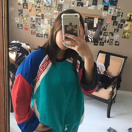Topshop renkli büzülebilir sweat