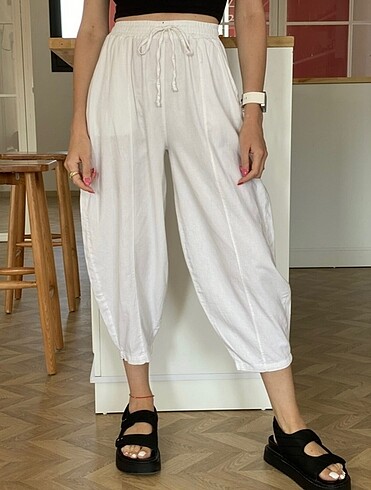 Beyaz jogger pantalon