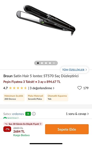 Braun Satin Hair 5 Düzleştirici