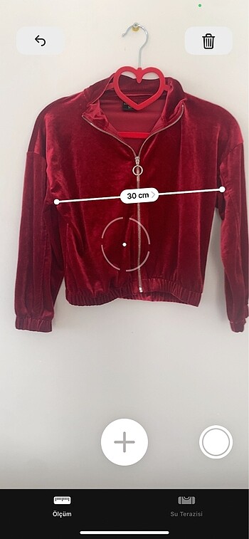 s Beden bordo Renk paulmark kadife crop/sweat