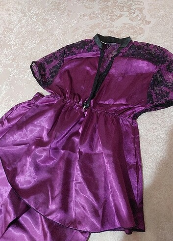 xl Beden Saten pijama takimi 