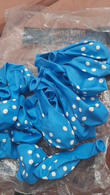  Beden 87 adet puanlı mavi balon