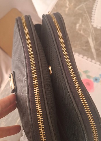 Pierre Cardin Kadın Siyah Deri Pier Carden çapraz çanta
