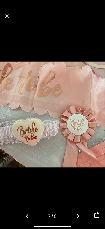  Beden Bride to be parti malzemeleri