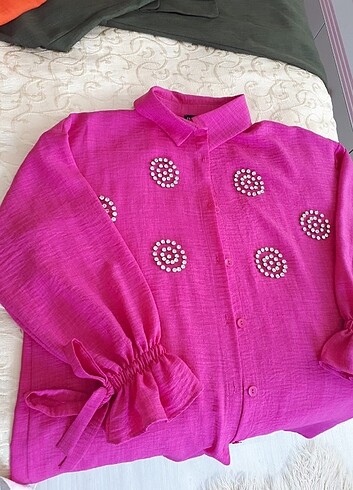Taşlı tunik gomlek