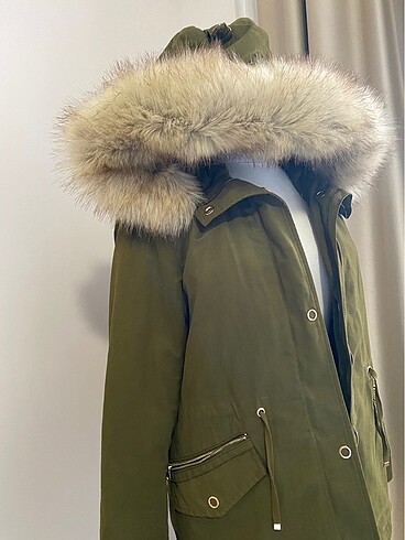 Zara Zara astarlı kürklü parka kaban