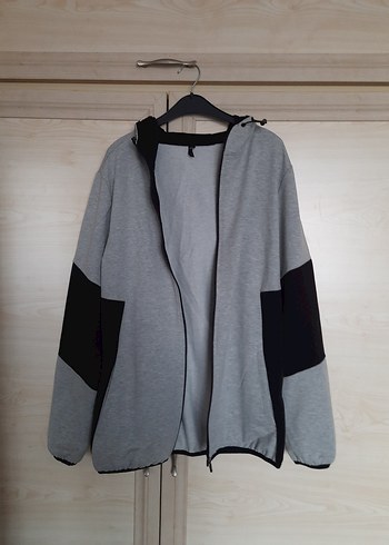 Gri Fermuarlı Sweatshirt - Görsel 2