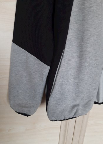 Gri Fermuarlı Sweatshirt - Görsel 5