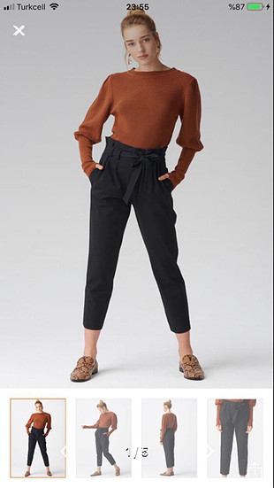 Dilvin Zara model kumaş ve yüksek bel pantolon 