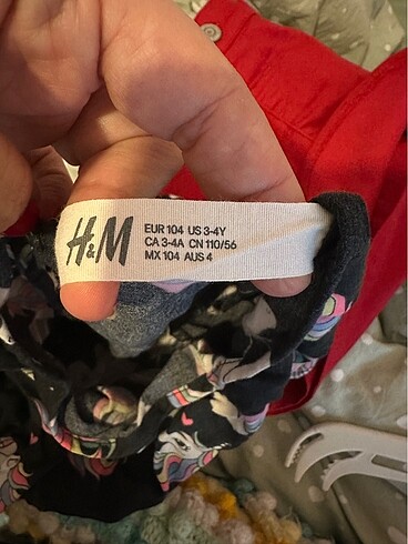 4 Yaş Beden çeşitli Renk H&M unicorn elbise