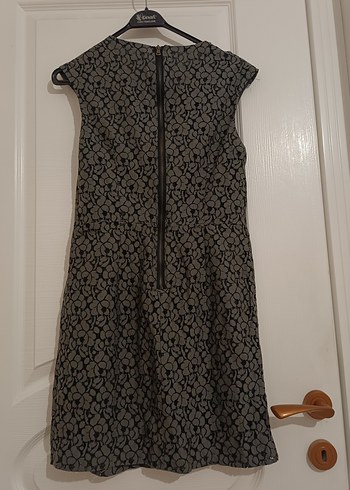 Gri Dantel Detaylı Elbise - Görsel 4