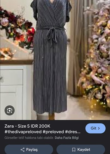 Gri Piliseli Uzun Kadın Elbise - Görsel 3