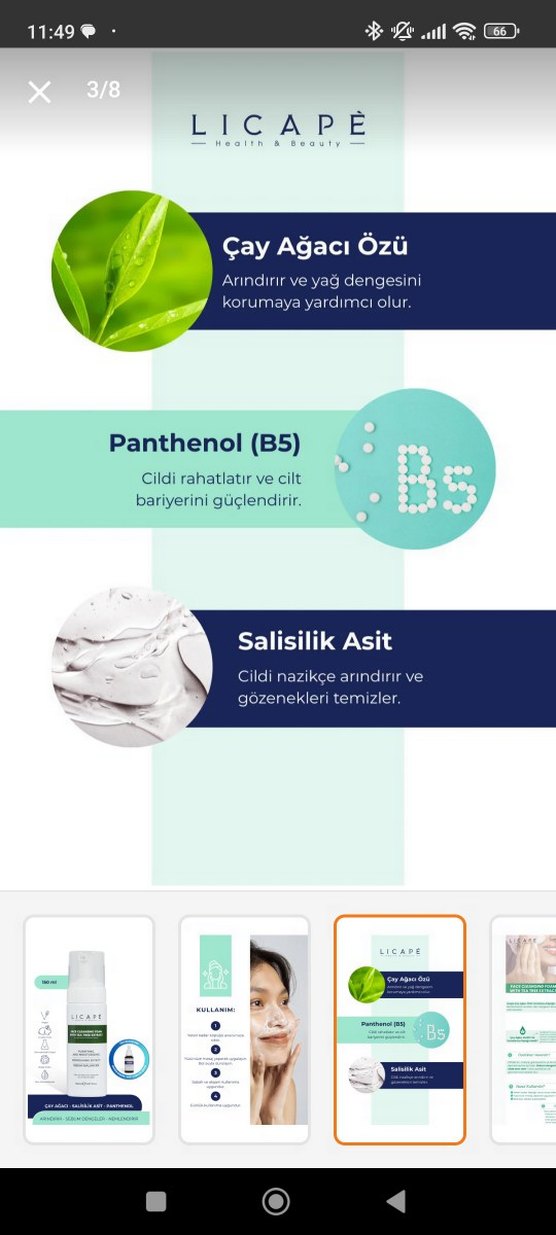 Licape Çay Ağacı Özlü Yüz Temizleme Köpüğü 150ml - Görsel 2