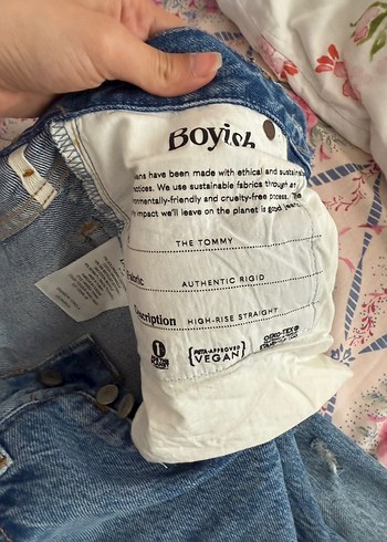 xs Beden Yırtık Salaş Mavi Denim Jean