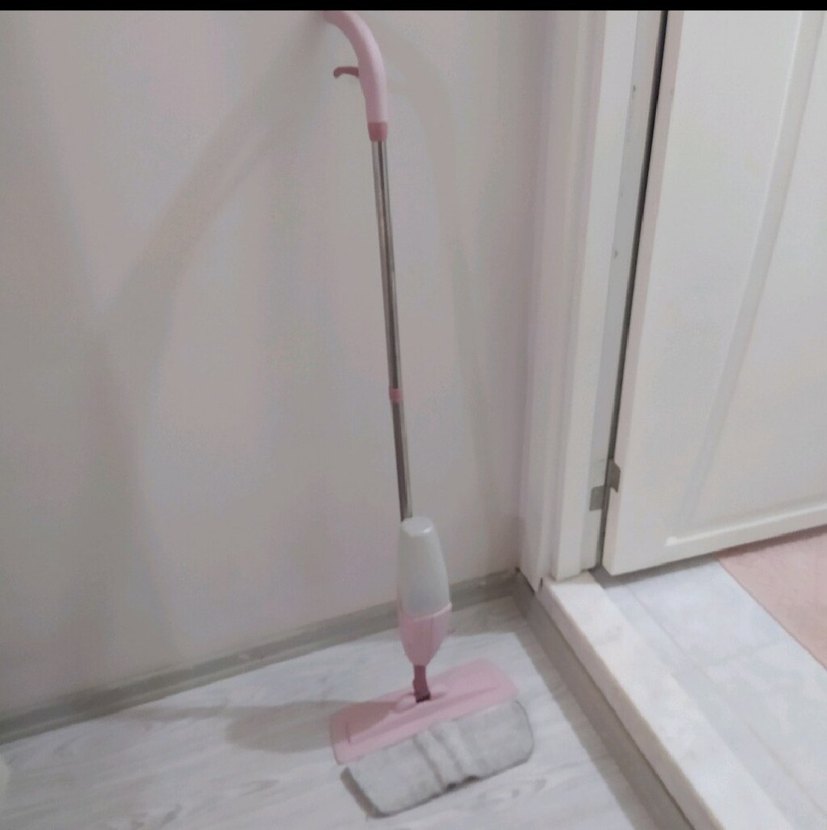 Pastel Pembe Mop Süpürge - Görsel 2