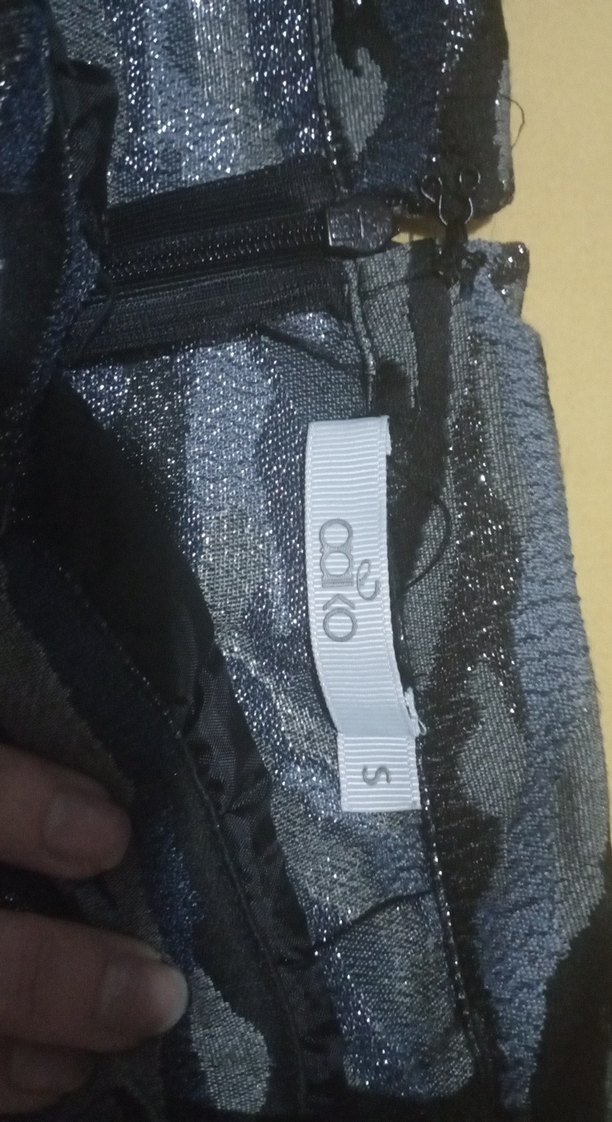 Kadın Mavi Kamuflaj Denim Mini Etek - Görsel 3