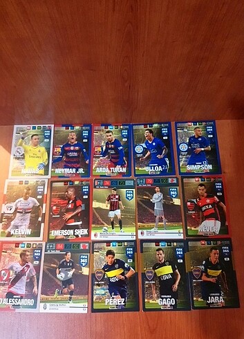 64 adet Panini futbol kart futbolcu