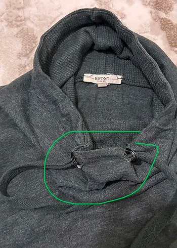 Koton xs yesil ince sweat - Görsel 4