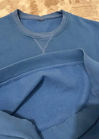 Defacto s beden ici polarli mavi sweat - Görsel 5