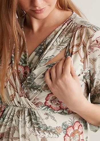 Catherines vizon bambu hamile / lohusa gecelik - Görsel 9