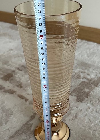 rose gold parlak uzun cam vazo - Görsel 7