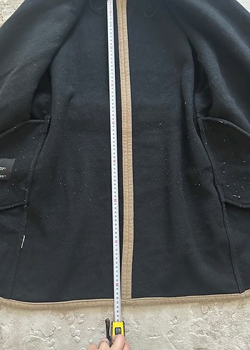 Mango s beden camel rengi kuşaklı kaşe kaban - Görsel 6