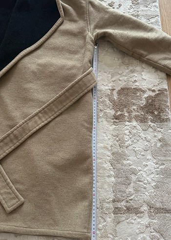 Mango s beden camel rengi kuşaklı kaşe kaban - Görsel 10