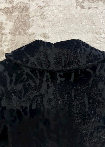 AdL / Adilışık siyah kürklü düğmeli abiye bolero - Görsel 6