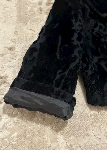 AdL / Adilışık siyah kürklü düğmeli abiye bolero - Görsel 8