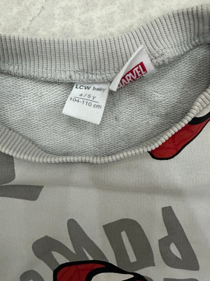 Gri Örme Baskılı Erkek Çocuk Eşofman Takımı - Görsel 3