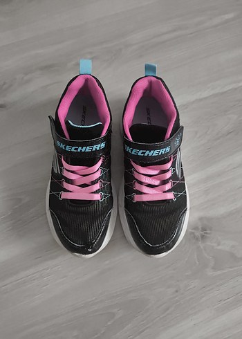 35 Beden pembe Renk Kız Çocuk Pembe Siyah Sneaker Velcro Bağcıklı