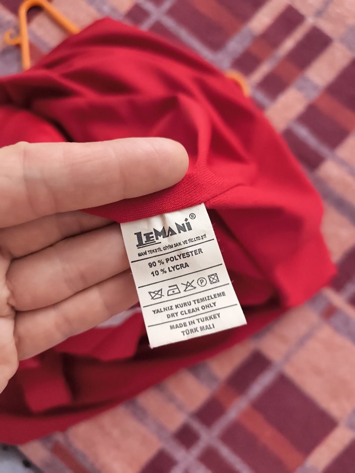 Kırmızı Drapeli Uzun Abiye Elbise - Görsel 3