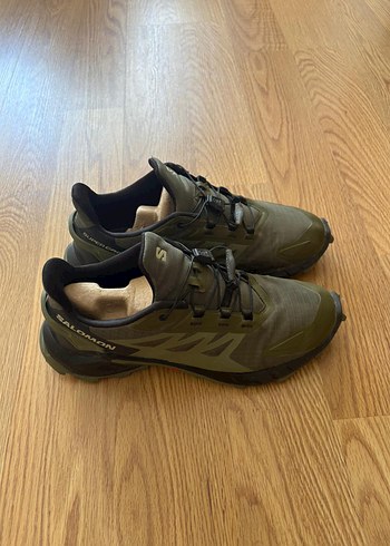 Erkek Salomon Spor Ayakkabı, Khaki, Cırt Cırtlı, Outdoor