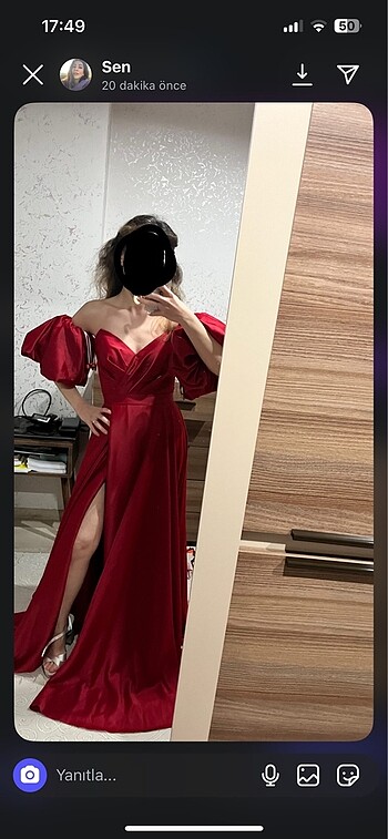 Kırmızı kına elbisesi