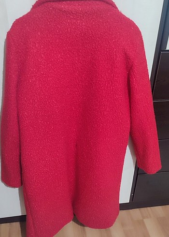 Diğer Kırmızı buklet Kumaş Kaban