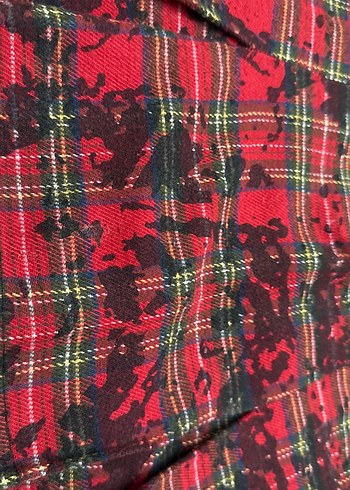 Çocuk Kırmızı Pilili Midi Etek - Görsel 2