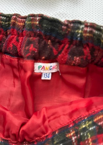 Çocuk Kırmızı Pilili Midi Etek - Görsel 4