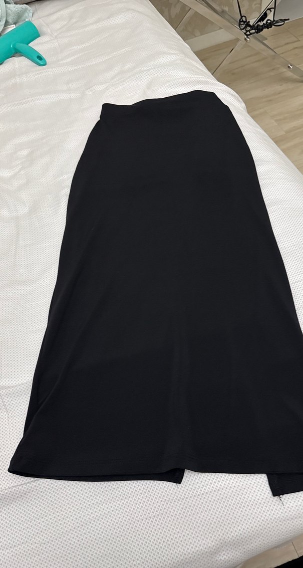 Siyah Drapeli Kadın Uzun Etek - Görsel 4