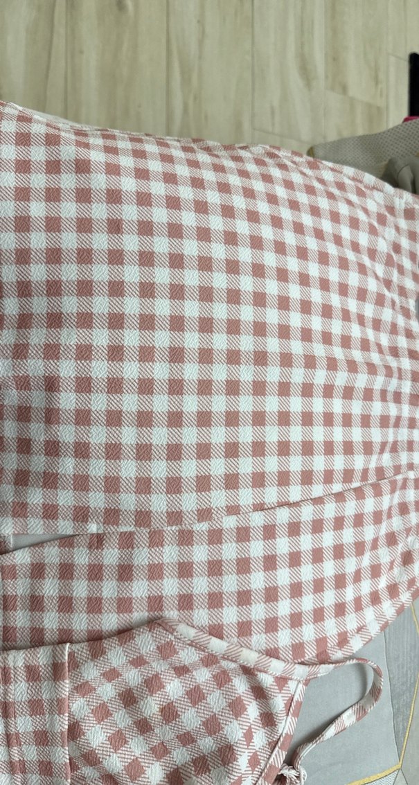 Pembe Ekoseli Mutfak Önlüğü - Görsel 3